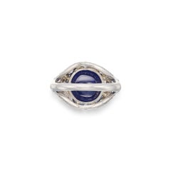 7 Carat  Brilliant Statement Royal Blue Sapphire 14K Gold Refined Grandeur