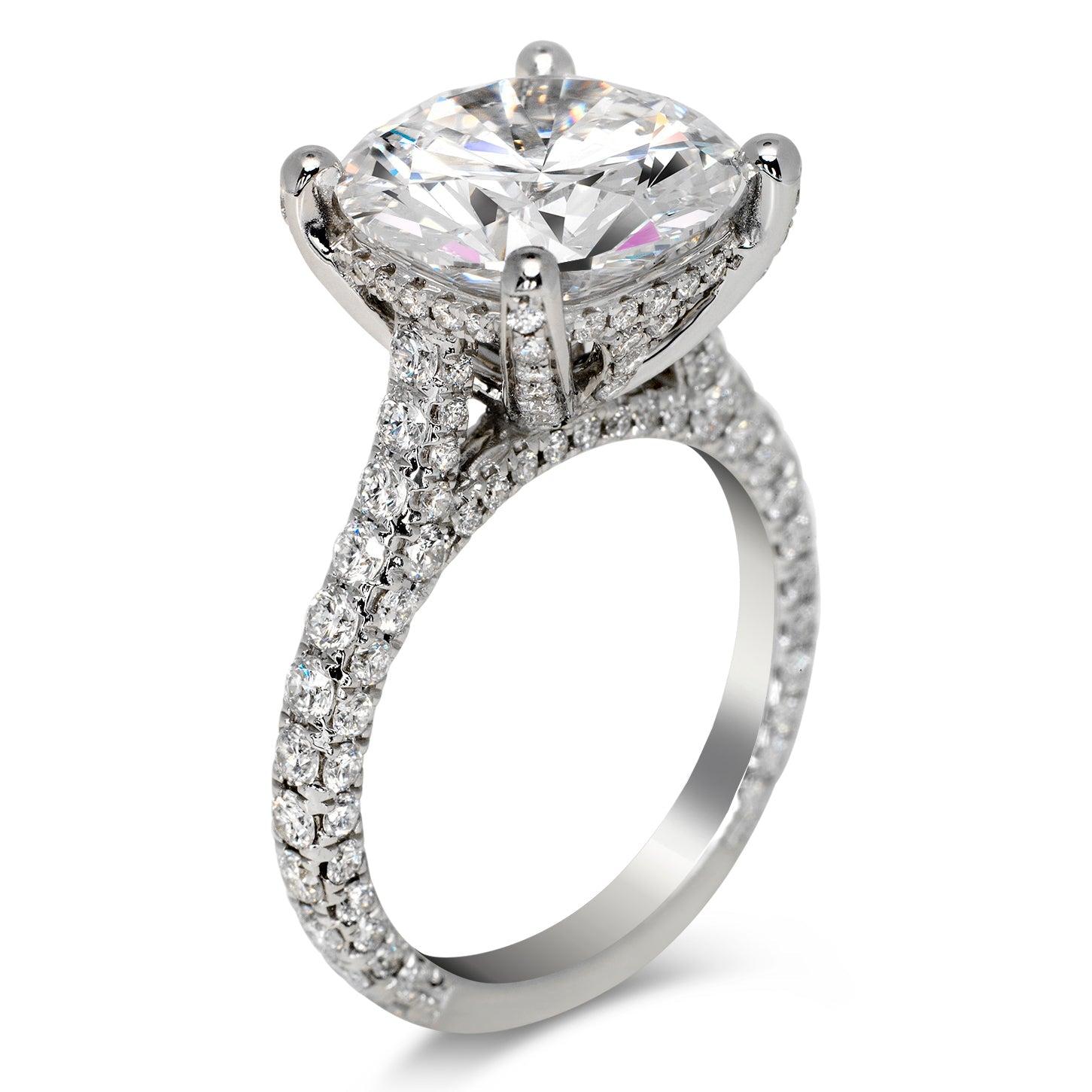 7 Karat Rundschliff Diamant Verlobungsring GIA zertifiziert E VVS1 im Zustand „Neu“ im Angebot in New York, NY