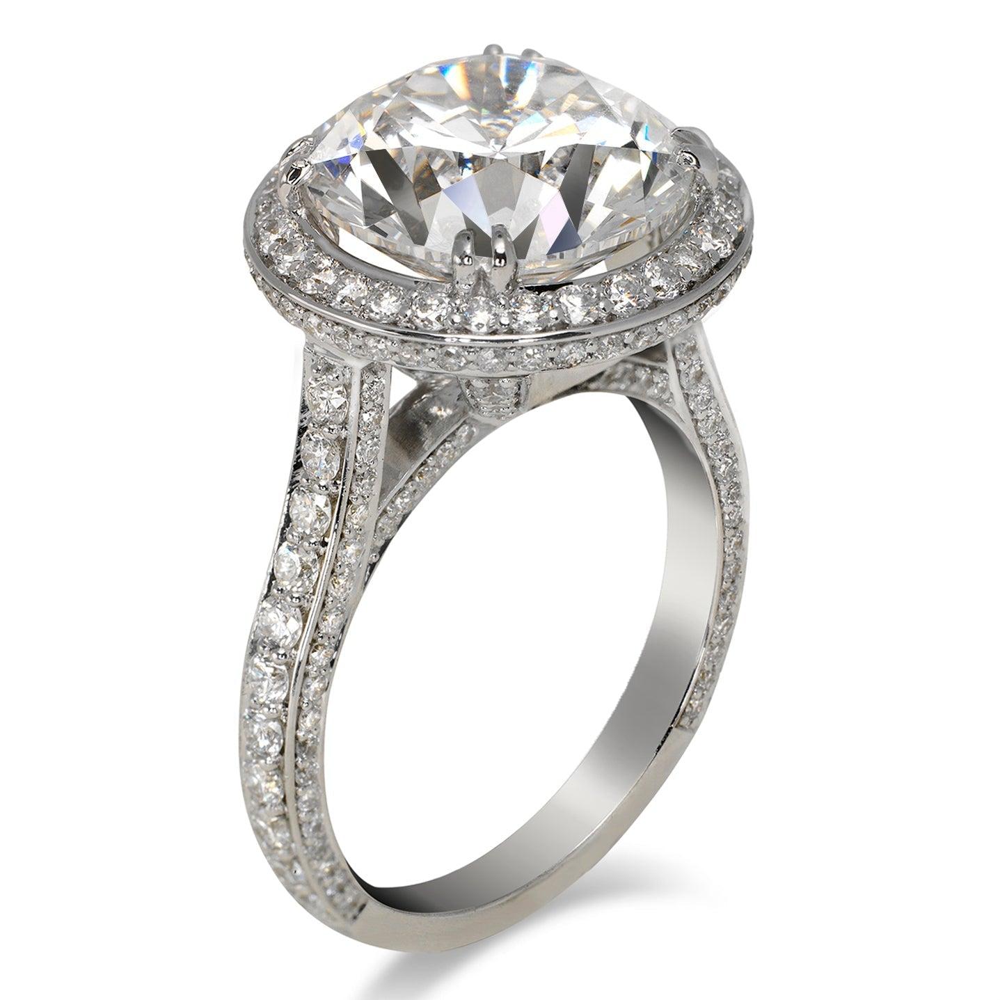 7 Carat Round Cut Diamond Engagement Ring GIA Certified F VVS2 In New Condition For Sale In New York, NY