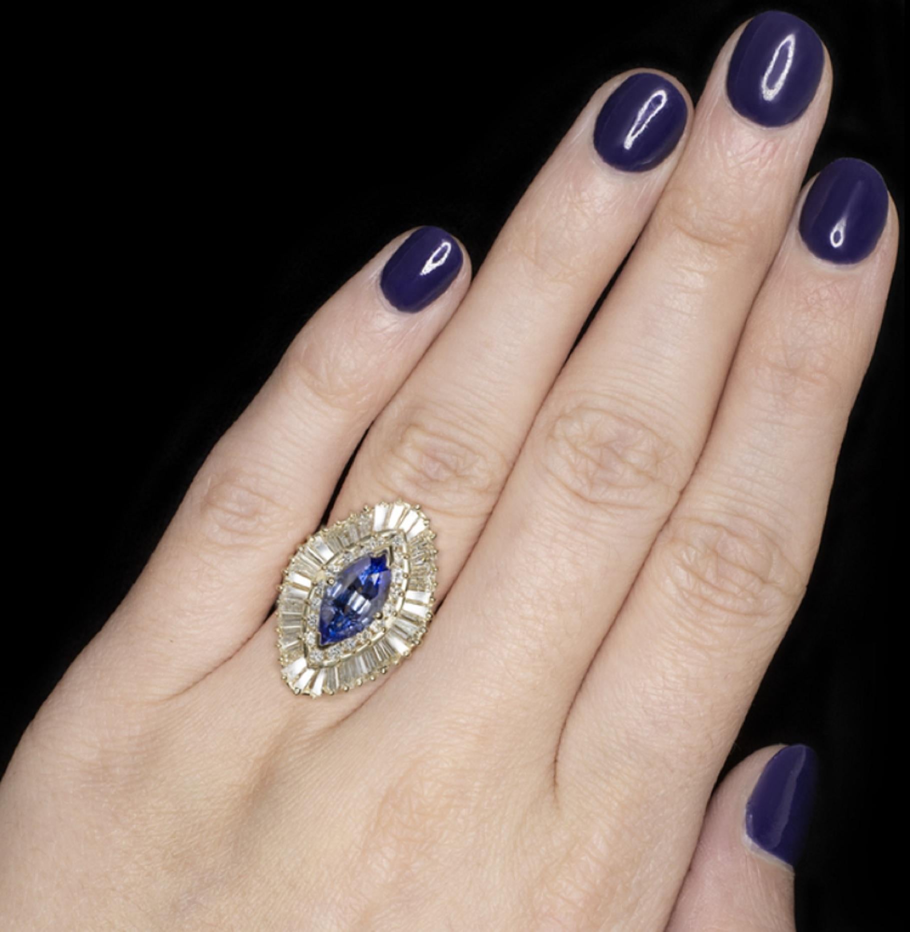 vintage marquise sapphire ring