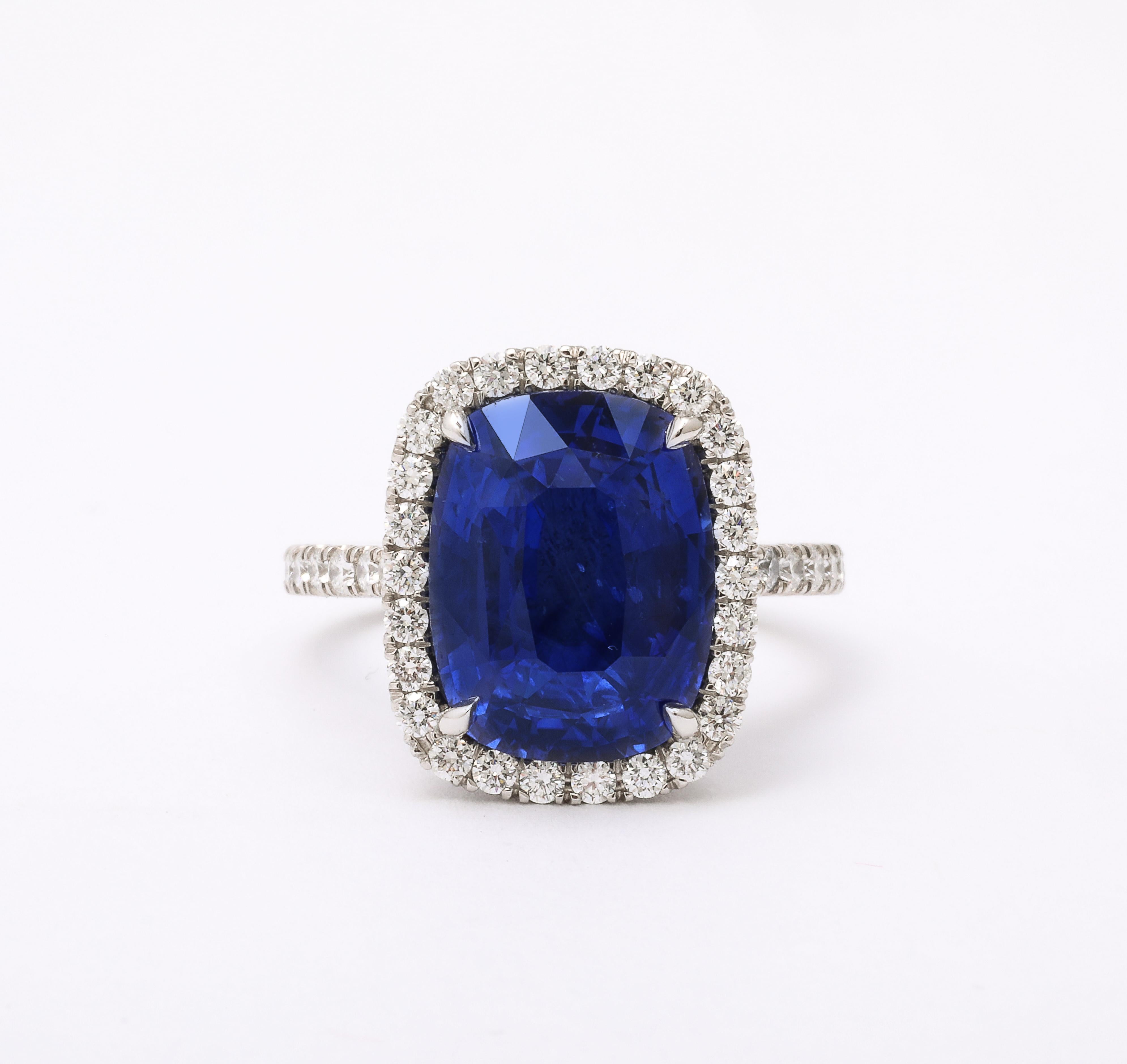 7 Karat Vivid Blue Sapphire Ring im Zustand „Neu“ im Angebot in New York, NY