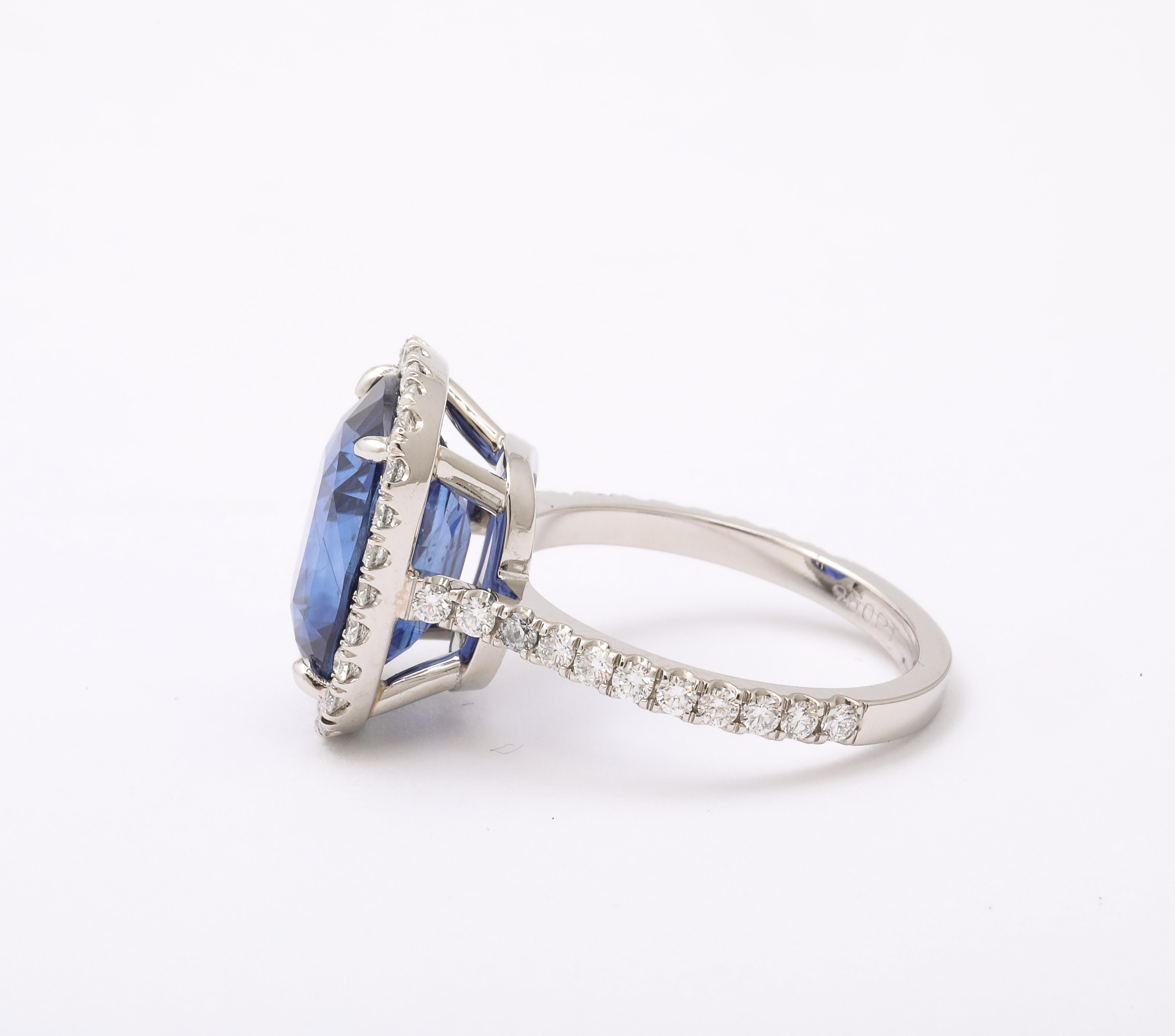 7 Karat Vivid Blue Sapphire Ring im Angebot 2