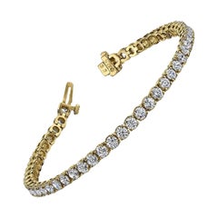 Bracciale con diamanti in oro giallo 7 carati