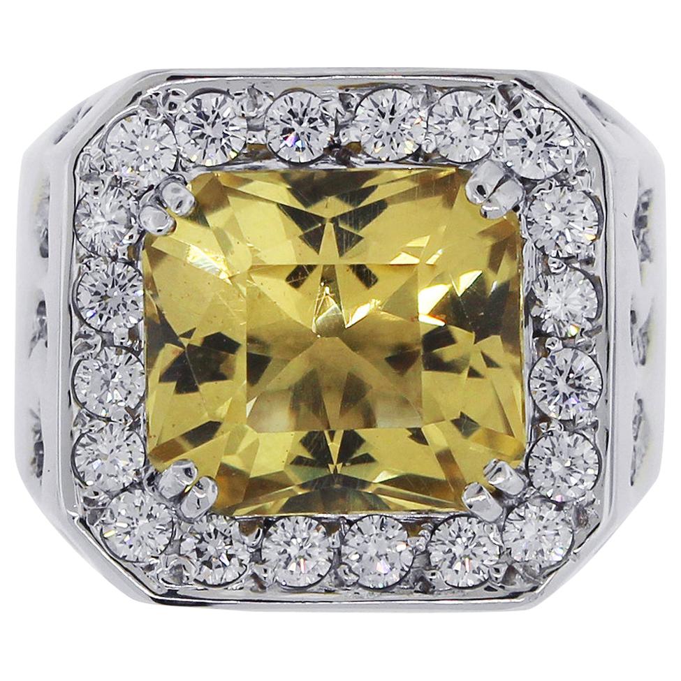 7 Carat Yellow Sapphire Men's Ring at 1stDibs yellow sapphire men