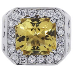 yellow sapphire mens ring 7 Carat Yellow Sapphire Men
s Ring