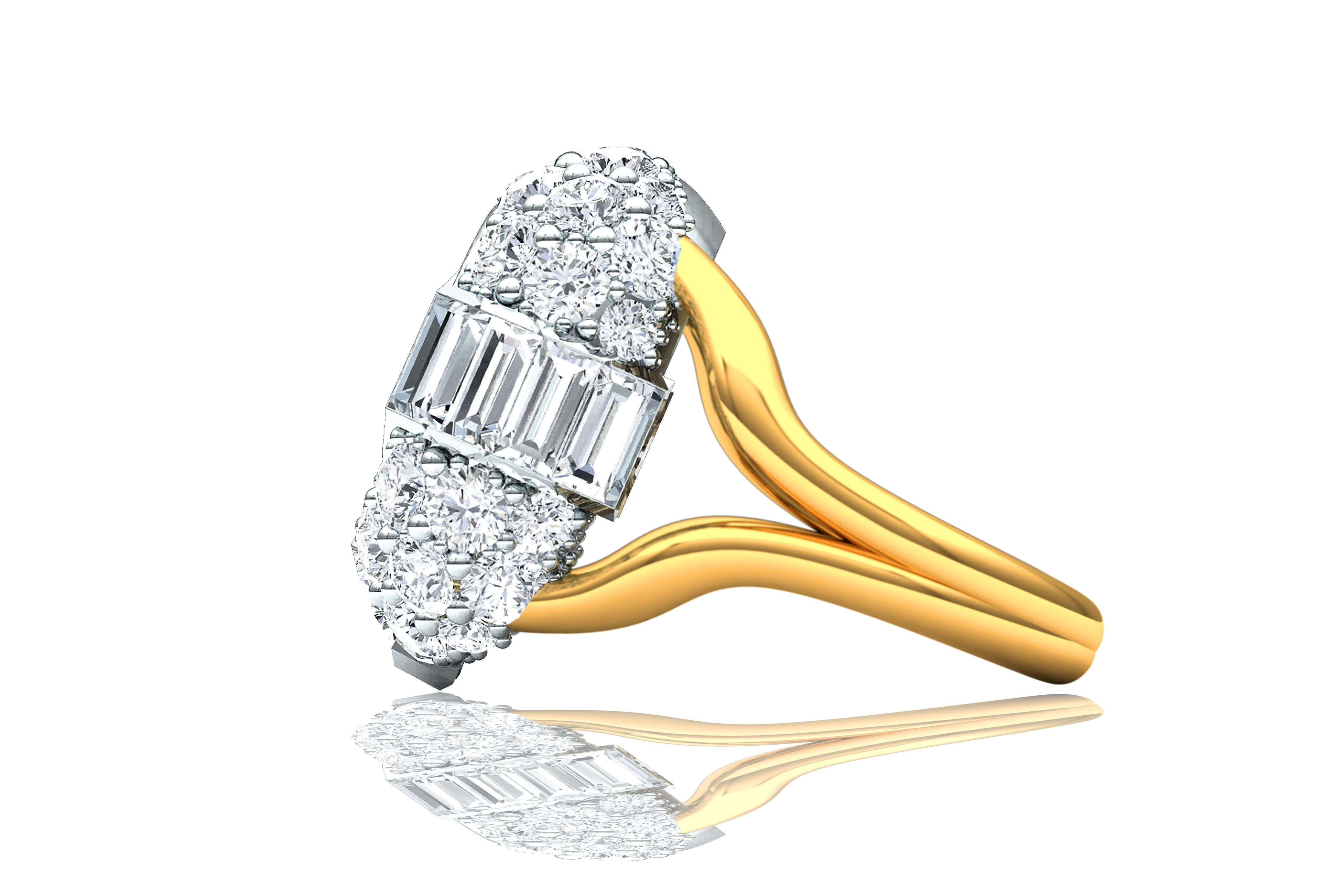 Retro 7 Carats Cushion Diamond Engagement Ring For Sale