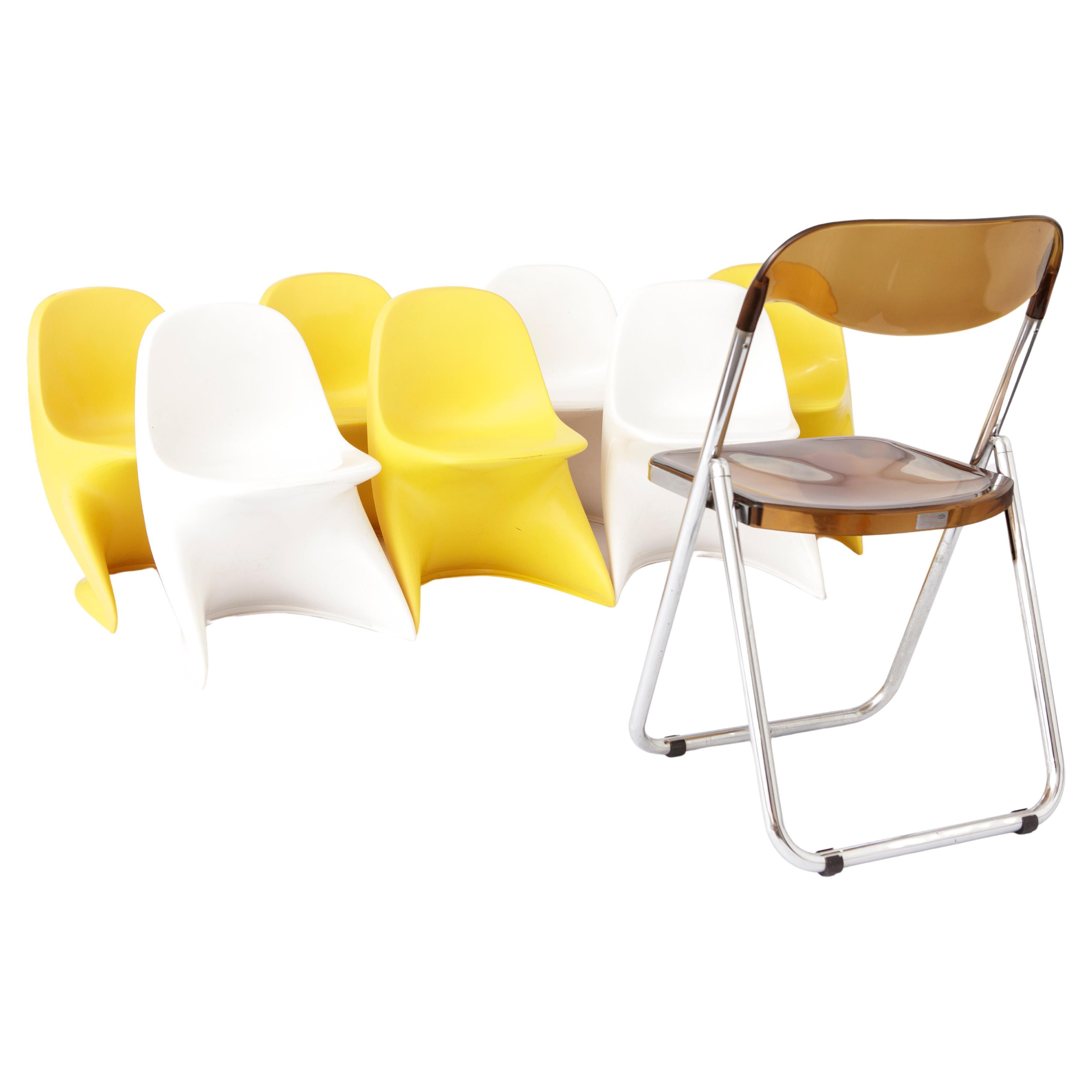 7 Children's Chairs Cassalino by Alexander Begge 1970s for manufacturer Casala For Sale