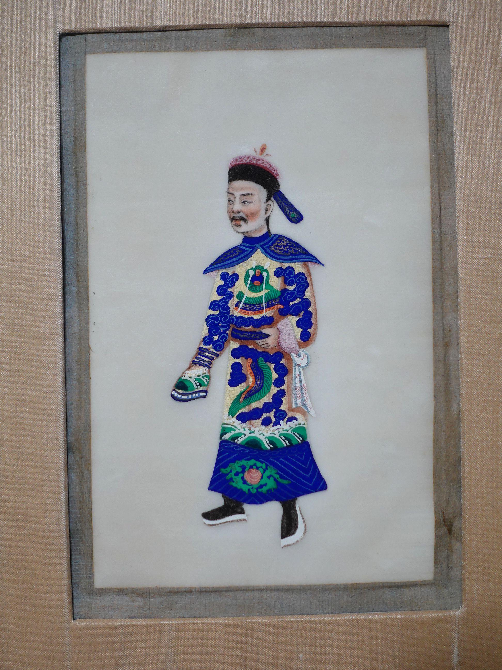 7 Chinese Export Gouache Paintings on Pith Paper For Sale 3
