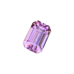 7 Cts Emerald Cut Baby Pink Color Kunzite(Spodumene) Gemstone for Jewellery 12mm