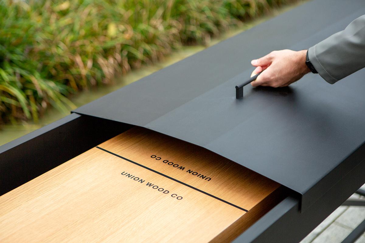 Mesa de tejo de exterior 