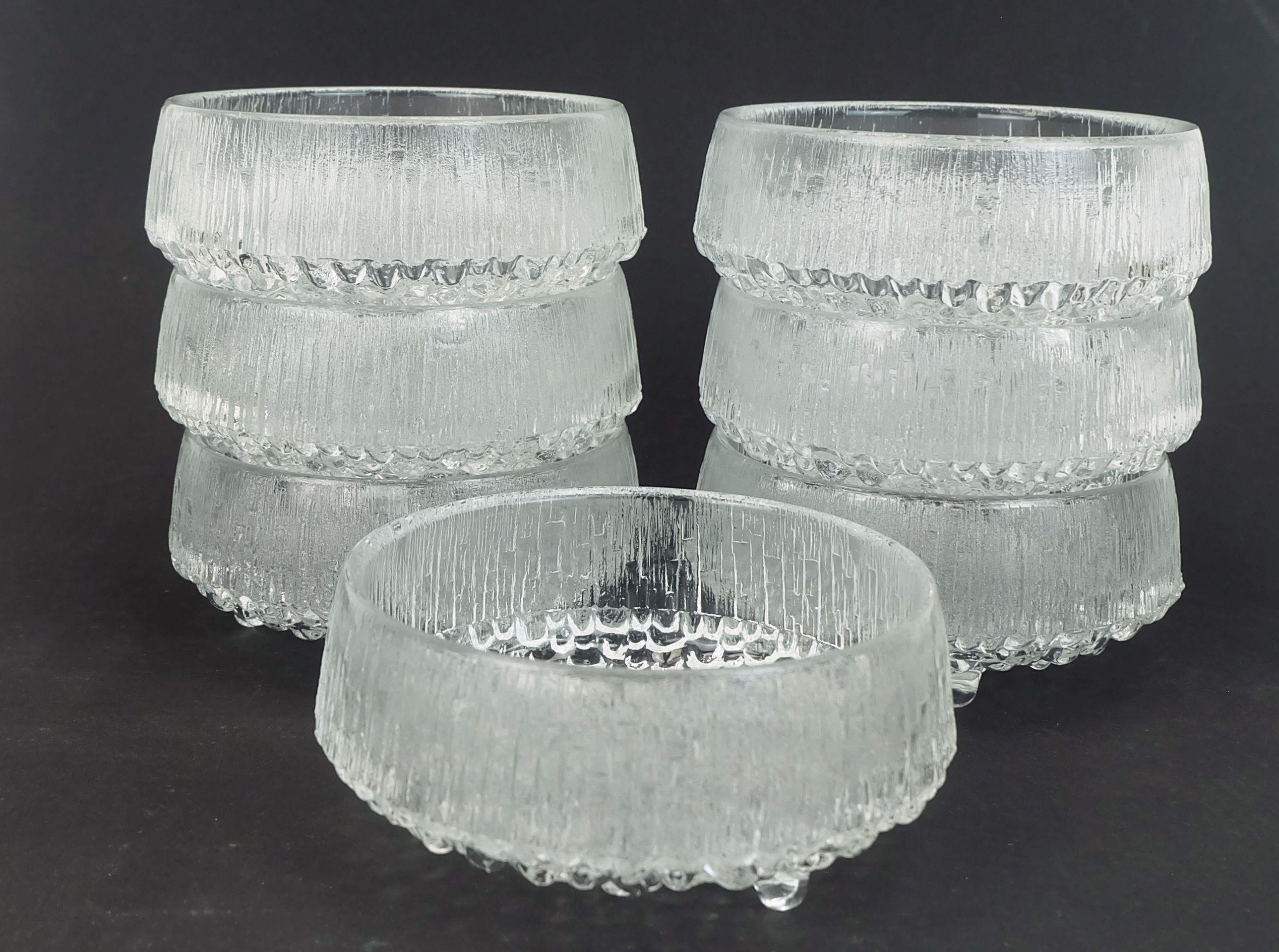 7 DESSERT BOWLS iittala ultima thule tapio wirkkala 1960er Jahre (Finnisch) im Angebot
