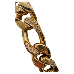 7" diamond bracelet 18KT gold chain bracelet 1.08ct