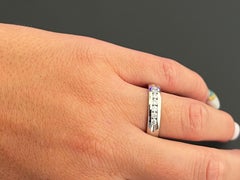 7 Diamond Channel Set Platinum Wedding Band Ring