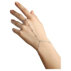 7 Diamonds Solid Gold Hand Chain