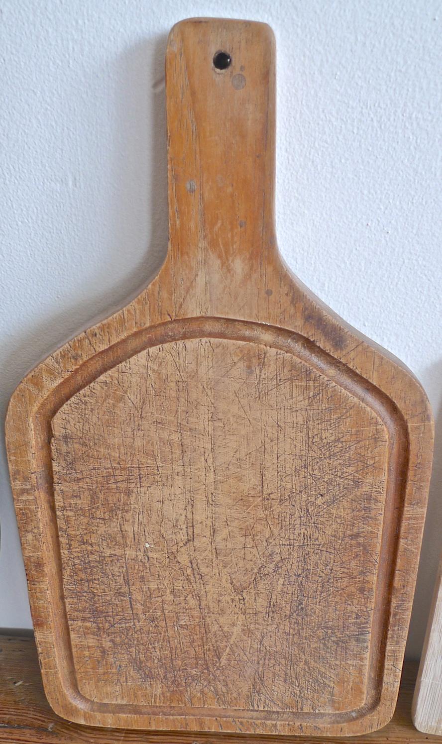 20th Century 7 Different French Vintage Small Wood Bread Boards