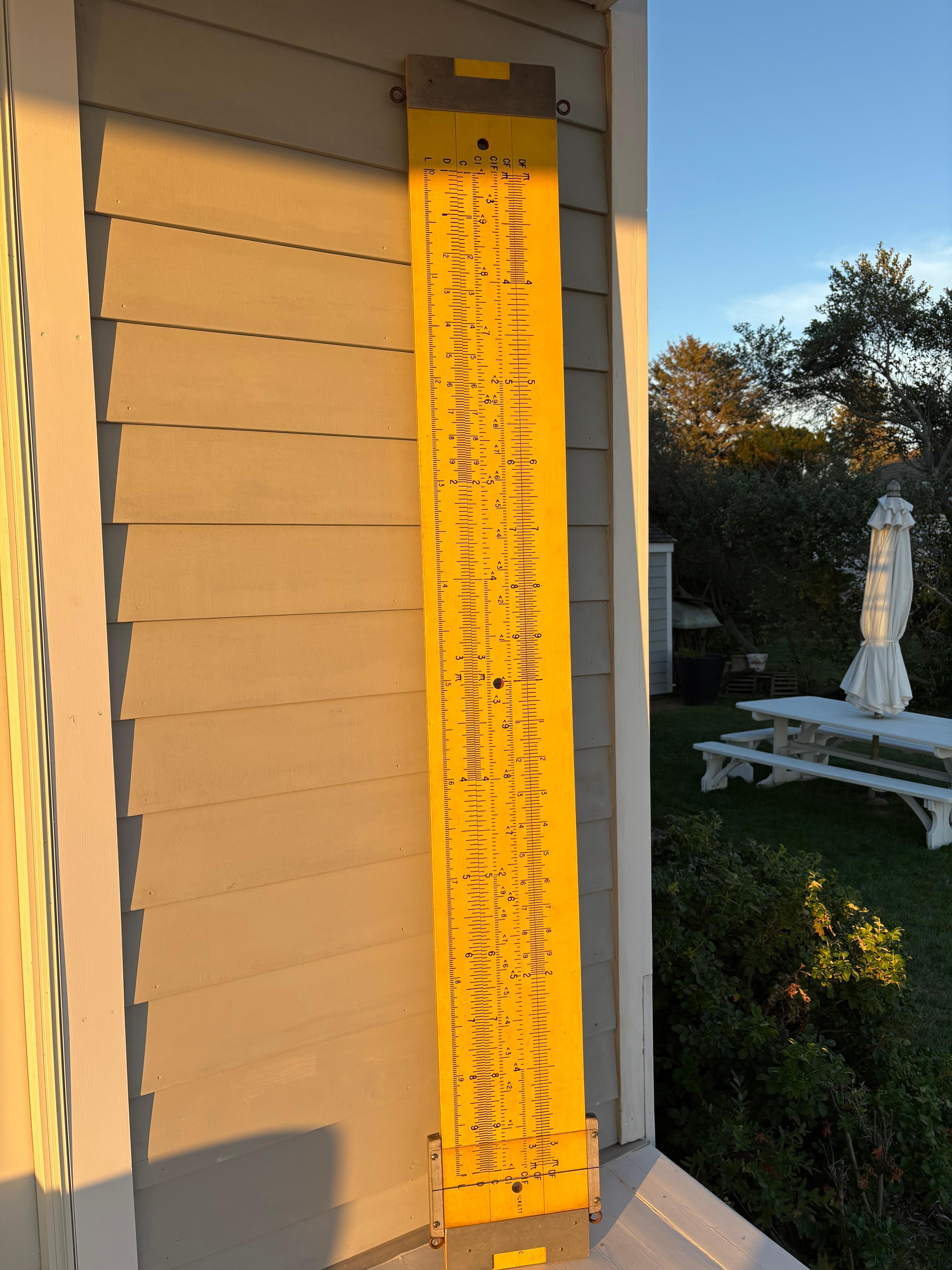Aluminum 7 Foot Industrial Giant Slide Ruler by Pickett in the 1960s For Sale