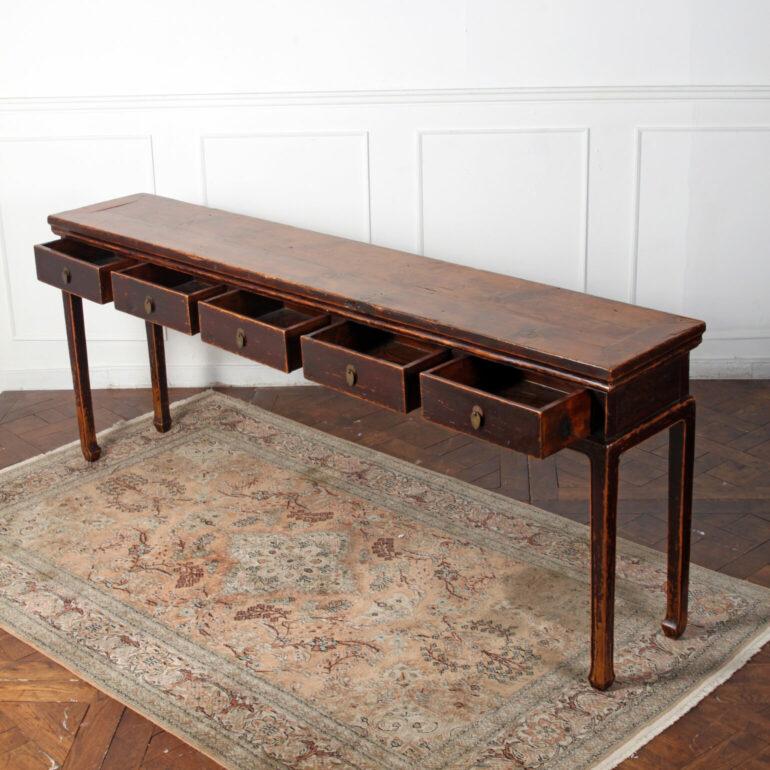 Chinese 7 Foot Long Asian Console Table