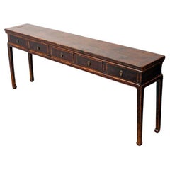 7 Foot Long Asian Console Table 