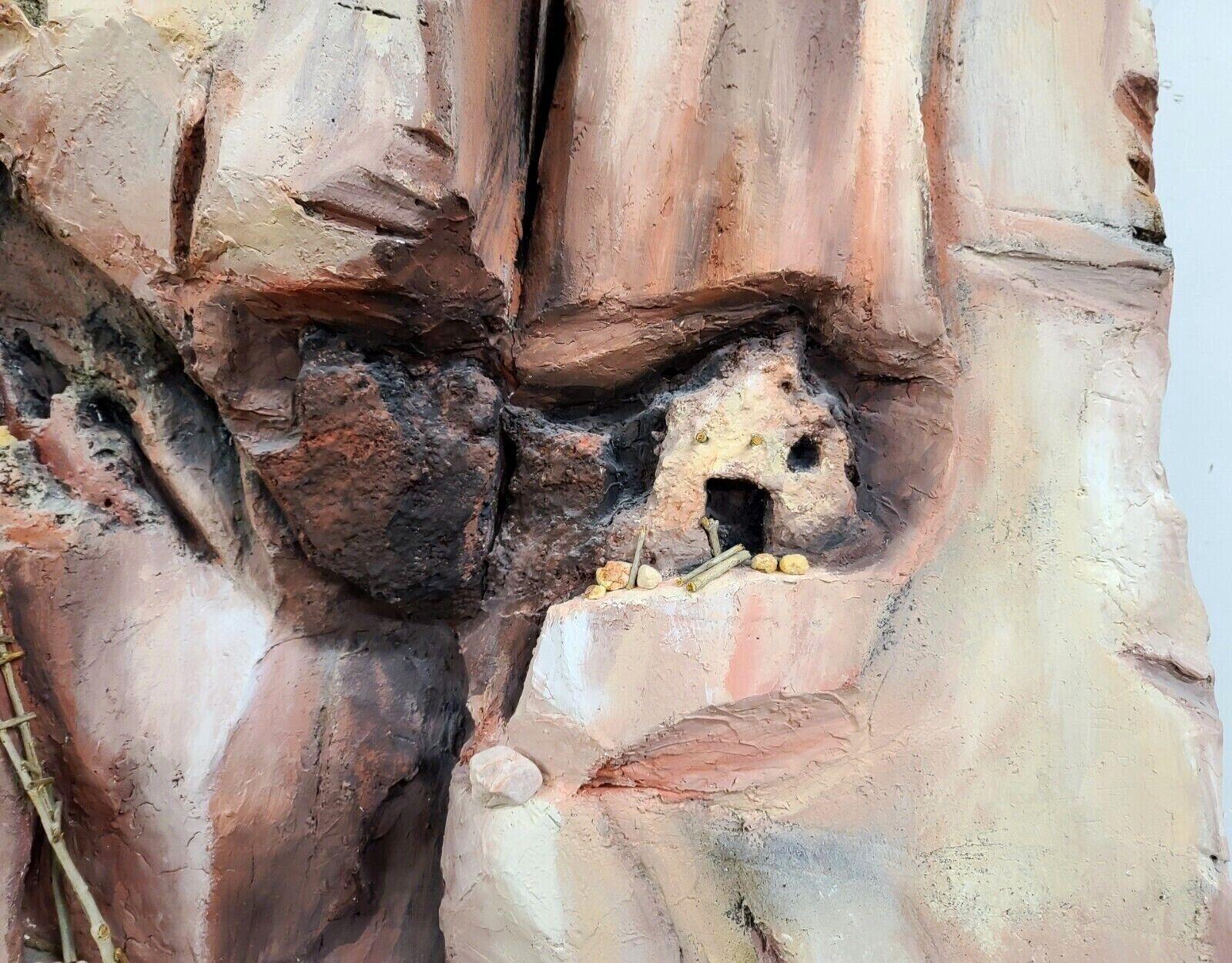 Monumental Pueblo Cliff Dwelling 3 Dimensional Wall Art Sculpture For Sale 4