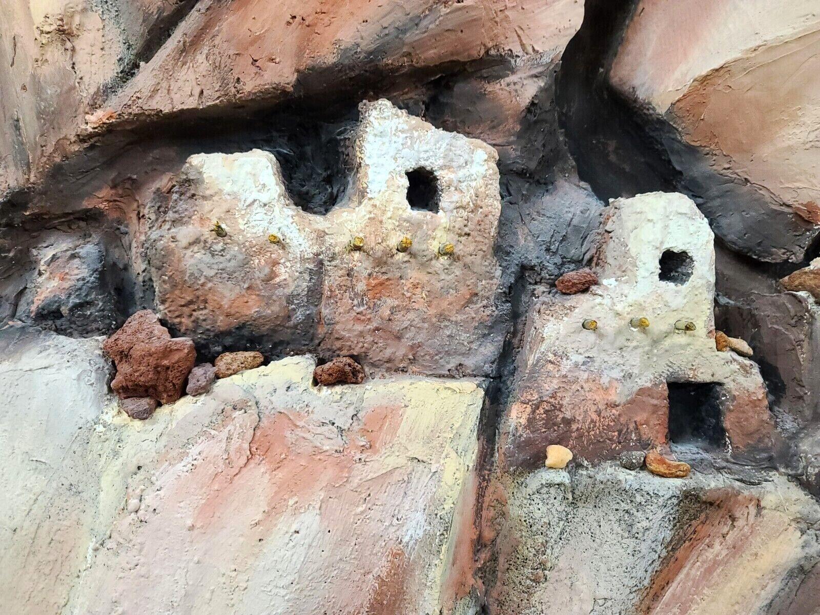 Monumental Pueblo Cliff Dwelling 3 Dimensional Wall Art Sculpture For Sale 1