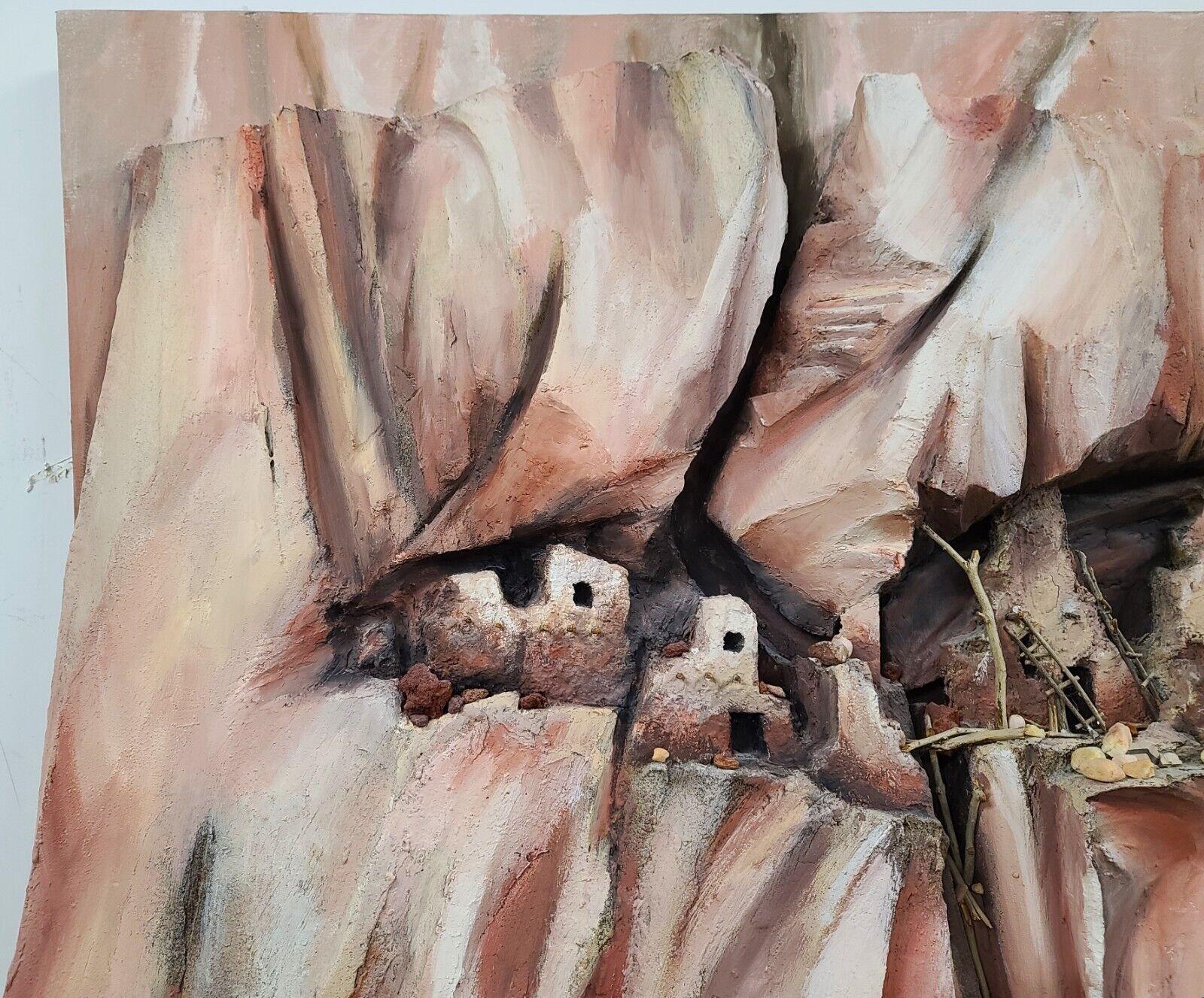 Monumental Pueblo Cliff Dwelling 3 Dimensional Wall Art Sculpture For Sale 2