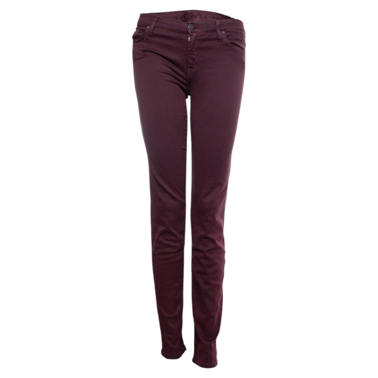 7 for all mankind, purple jeans with stretch For Sale