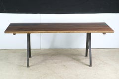 Table de salle à manger 7 ft Live Edge Walnut River New York Legs