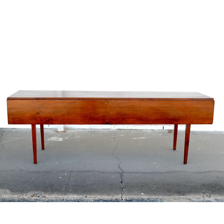 Rustic Drop Leaf Console Dining Table For Sale 2