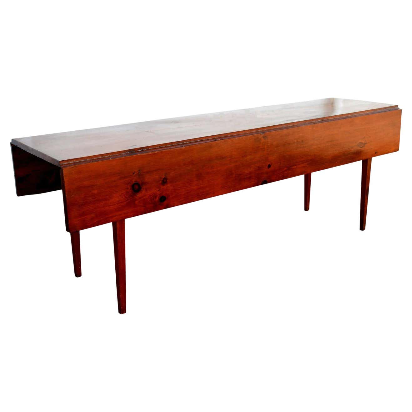 Rustic Drop Leaf Console Dining Table For Sale at 1stDibs
