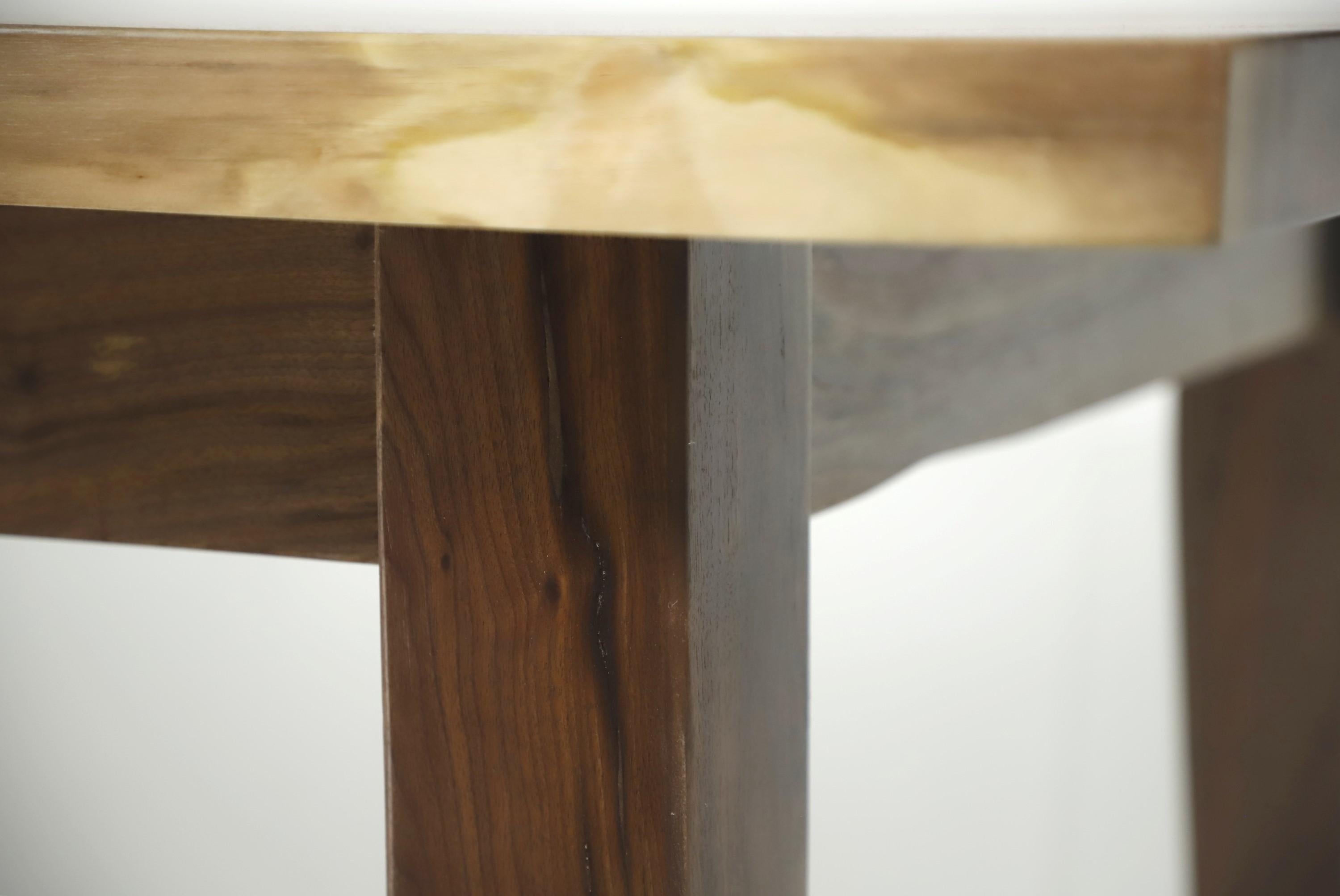 7 ft Massivholz Nussbaum Esszimmer verjüngte Beine Tisch 5