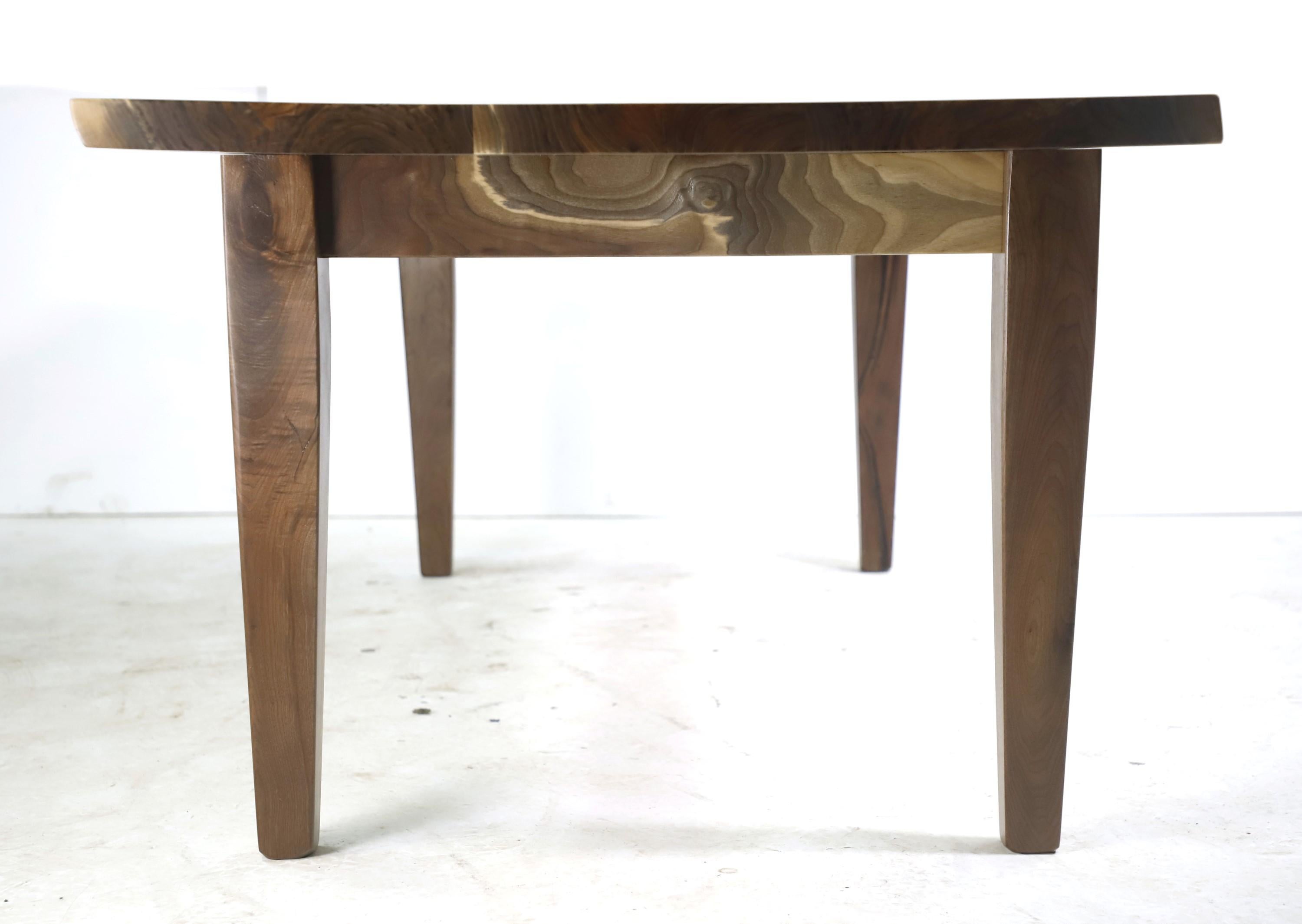 7 ft Solid Walnut Dining Tapered Legs Table 1