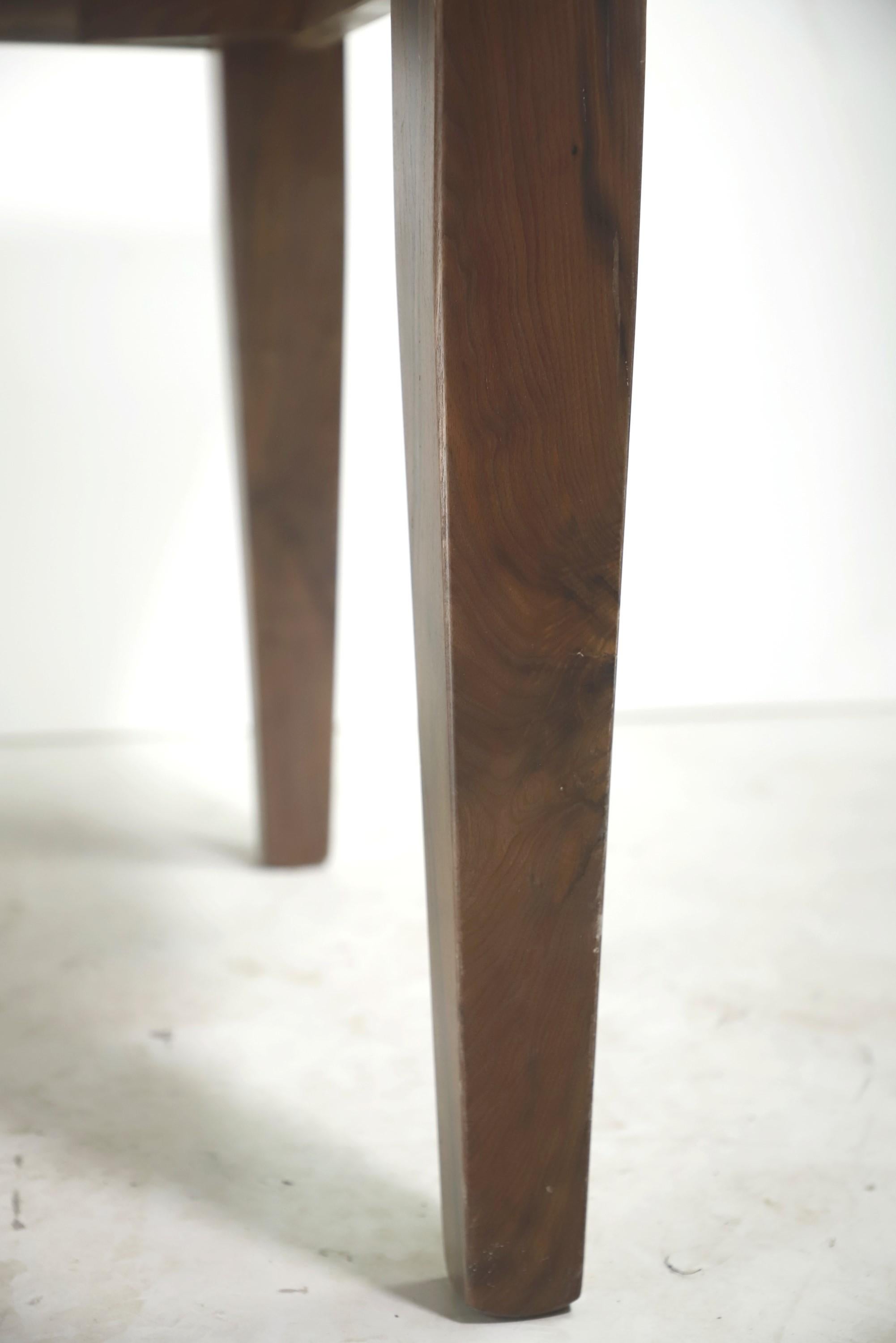 7 ft Massivholz Nussbaum Esszimmer verjüngte Beine Tisch 2