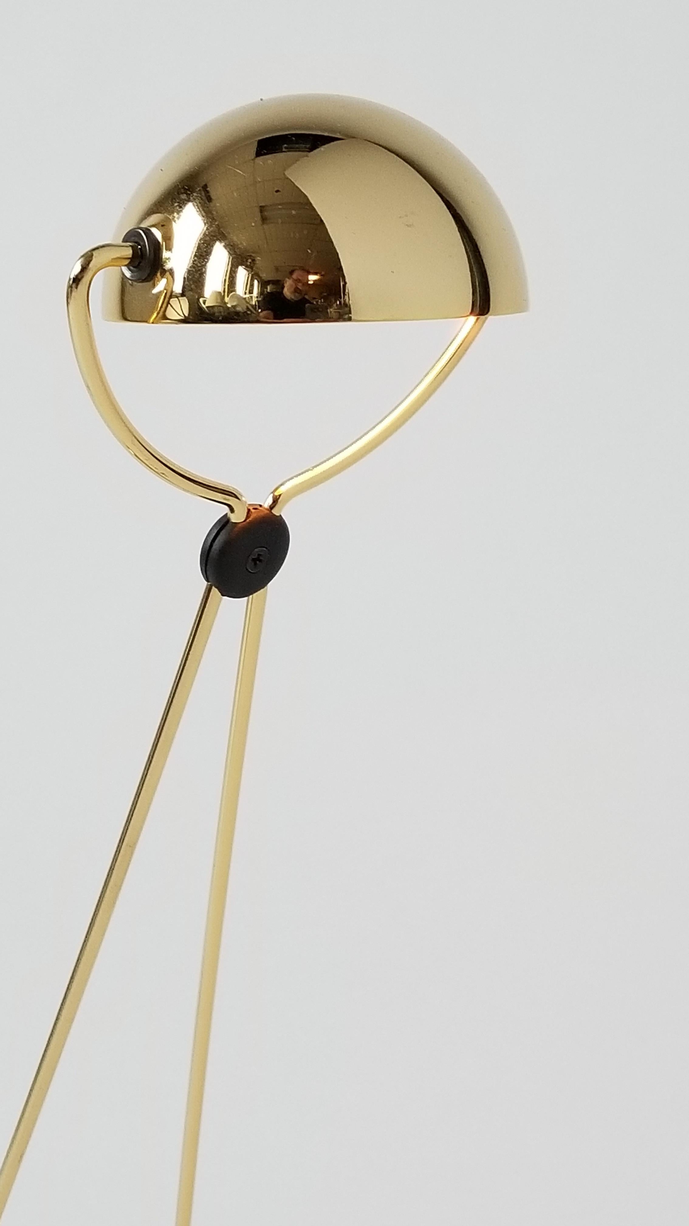Gold-Plated Halogen Table Lamp 'Meridiana' by Stephano Cevoli, 1980s, Italia For Sale 4
