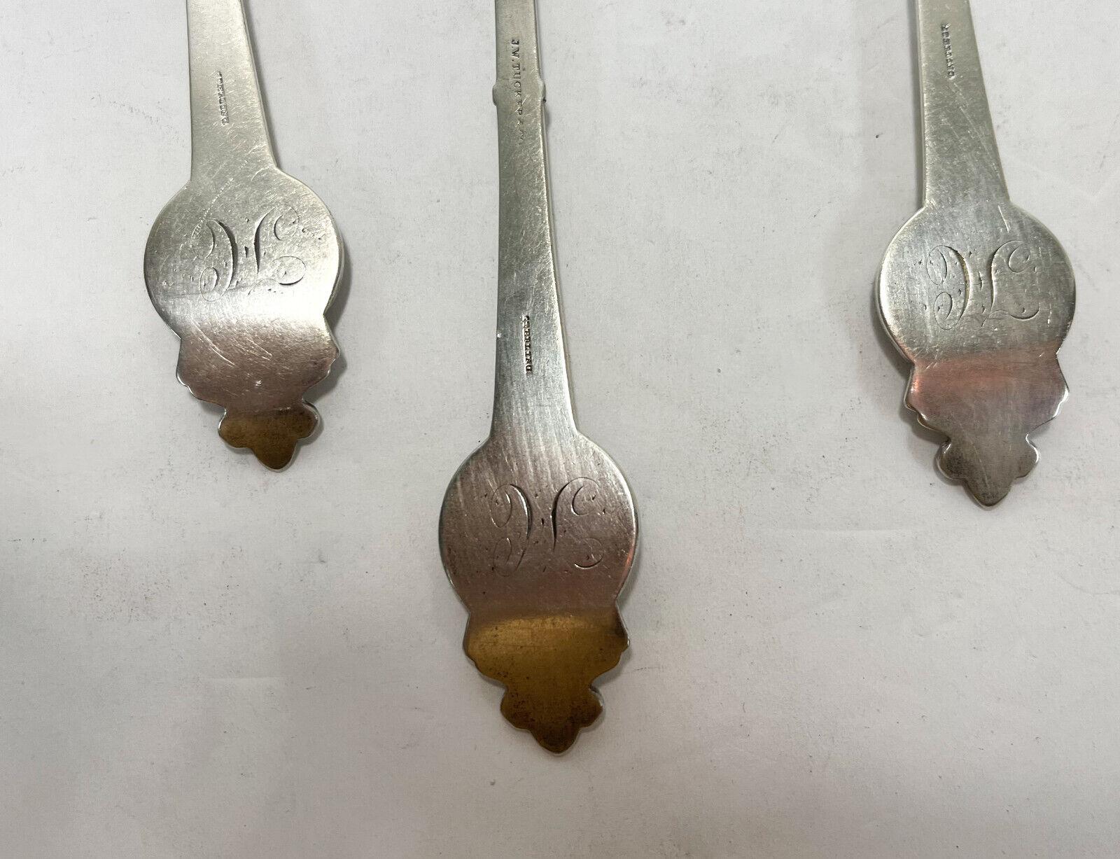  7 Gorham Sterling Silver Medallion 8.5 inch Tablespoons, Late 19th Century  1
