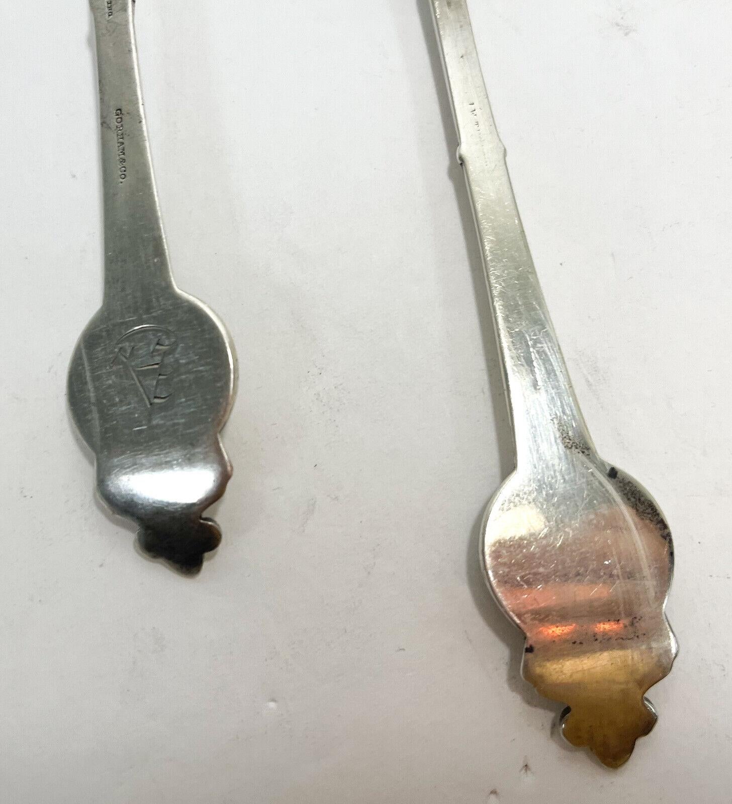  7 Gorham Sterling Silver Medallion 8.5 inch Tablespoons, Late 19th Century  3