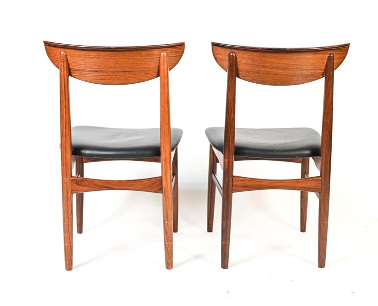 '7' Harry Østergaard for Skovby Danish Mid-Century Rosewood Dining Chairs For Sale 5