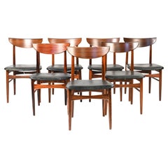 '7' Harry Østergaard for Skovby Danish Mid-Century Rosewood Dining Chairs