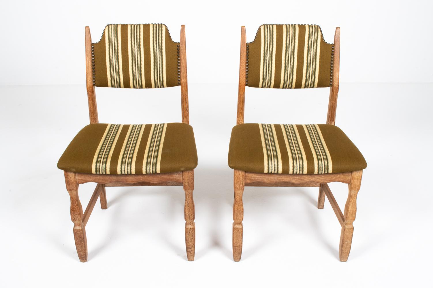 (7) Henning Kjaernulf Danish Mid-Century Dining Chairs In Good Condition For Sale In Norwalk, CT