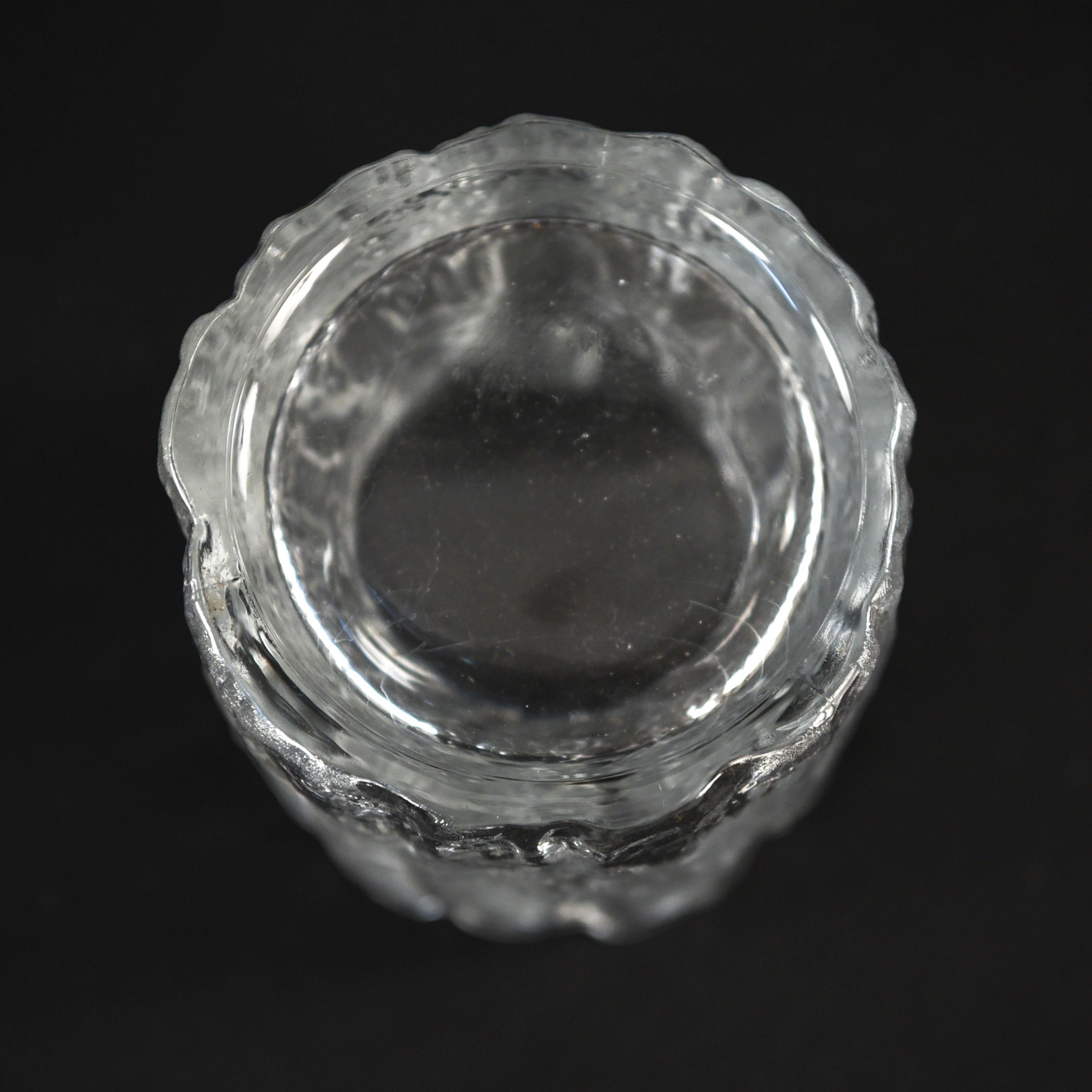 Finnish 7 Hoya Ice Glass Midcentury Glasses