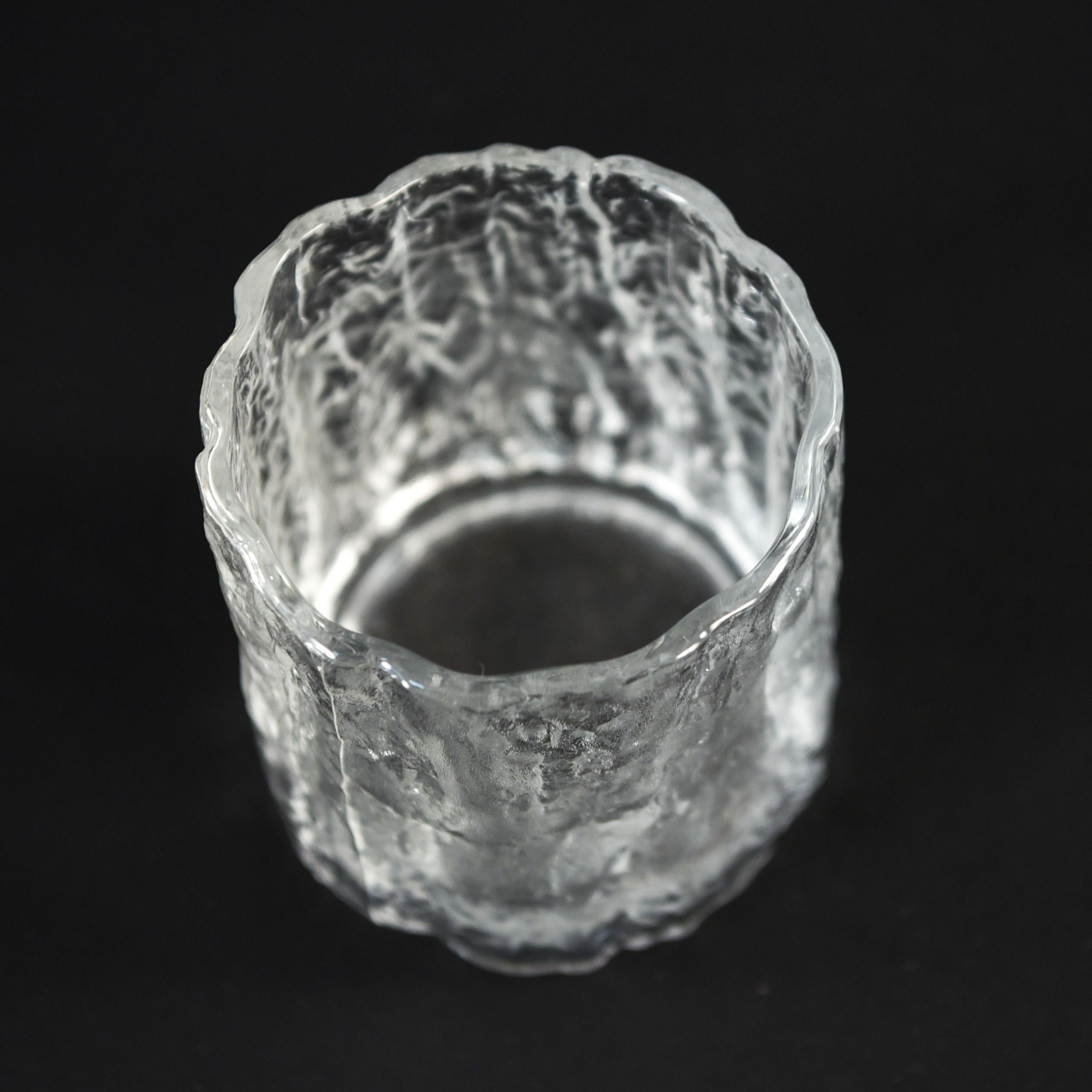 20th Century 7 Hoya Ice Glass Midcentury Glasses