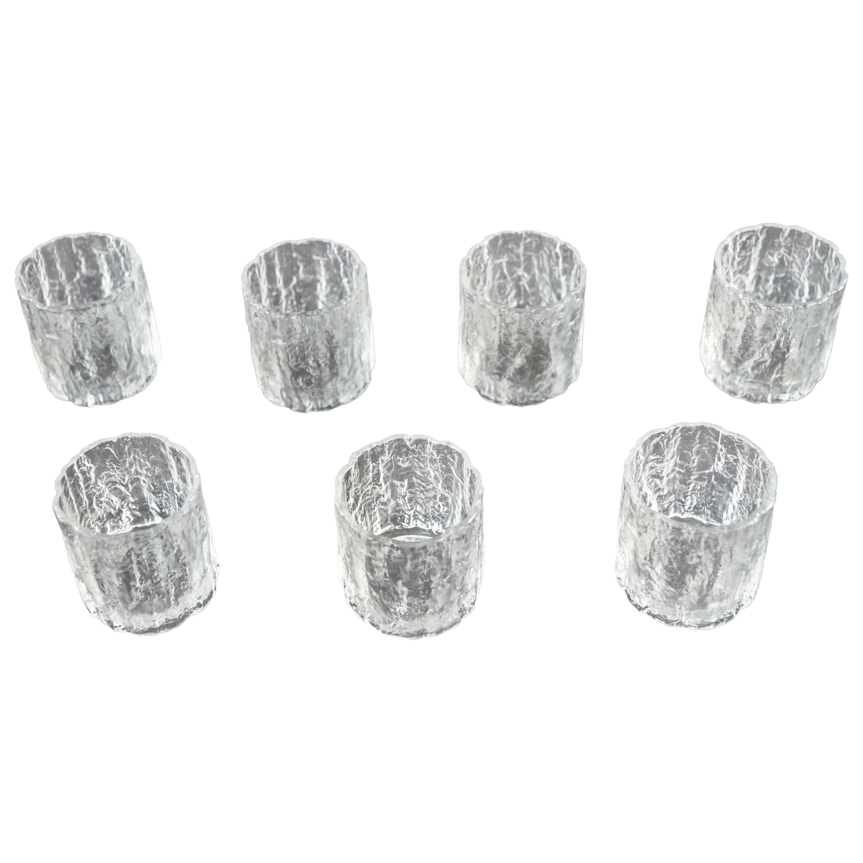 7 Hoya Ice Glass Midcentury Glasses