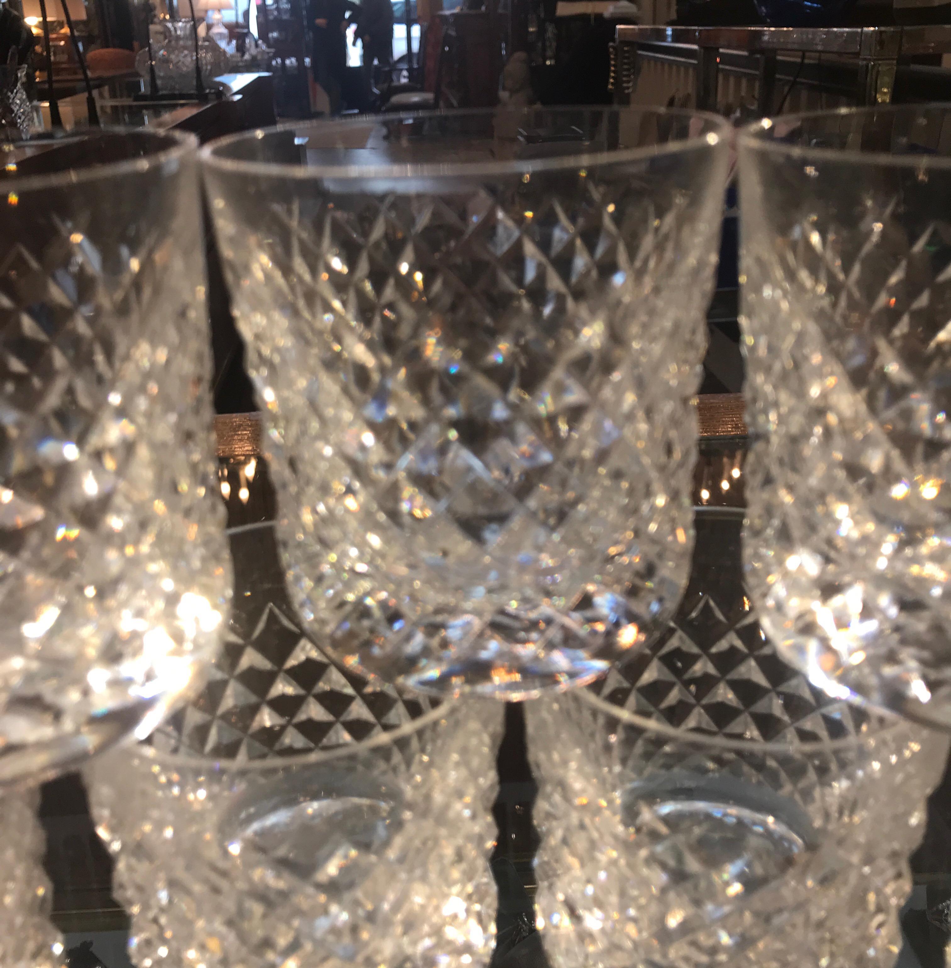 Cristal 7 gobelets à whisky Waterford en cristal irlandais taillés à la main