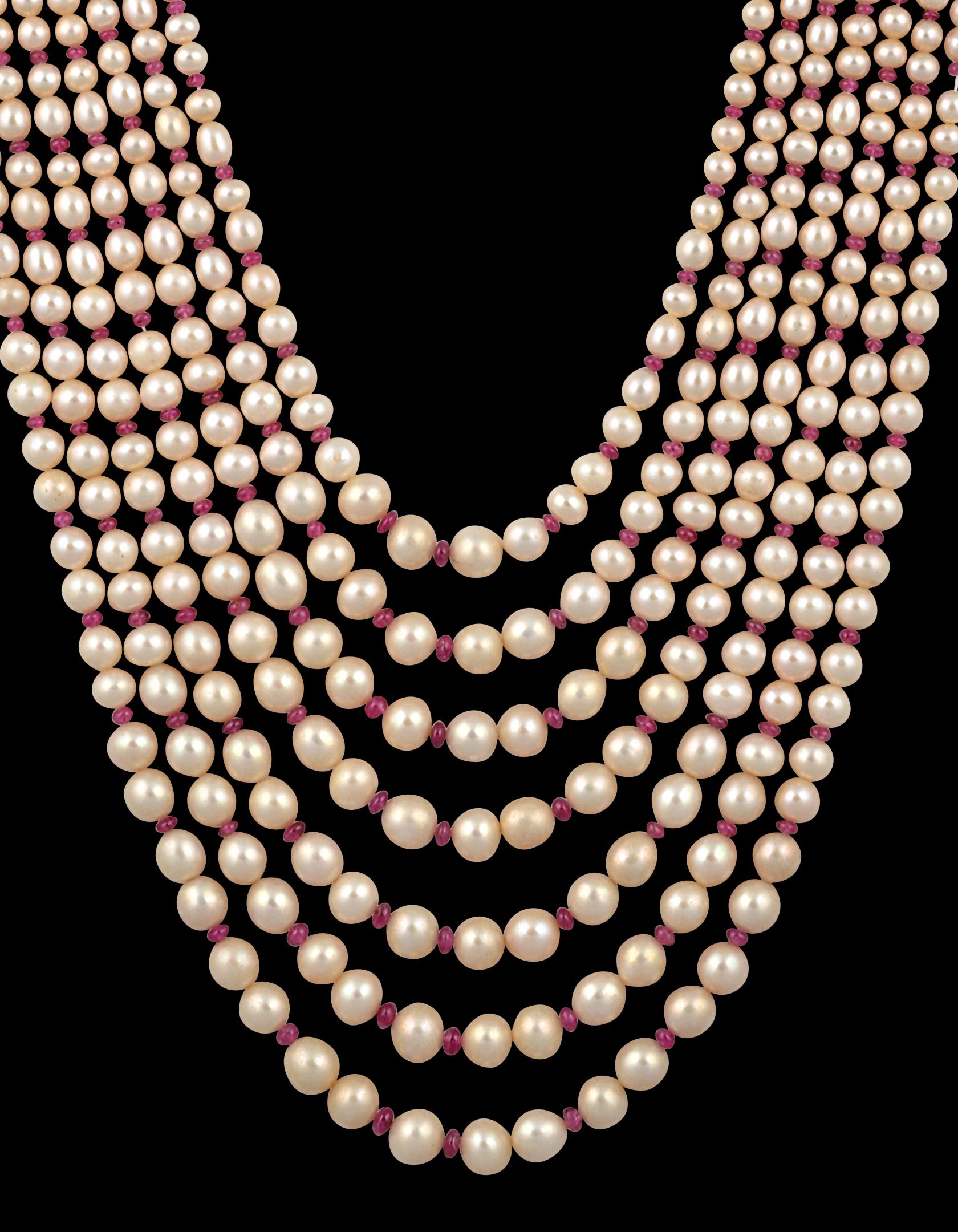 pearl ruby necklace