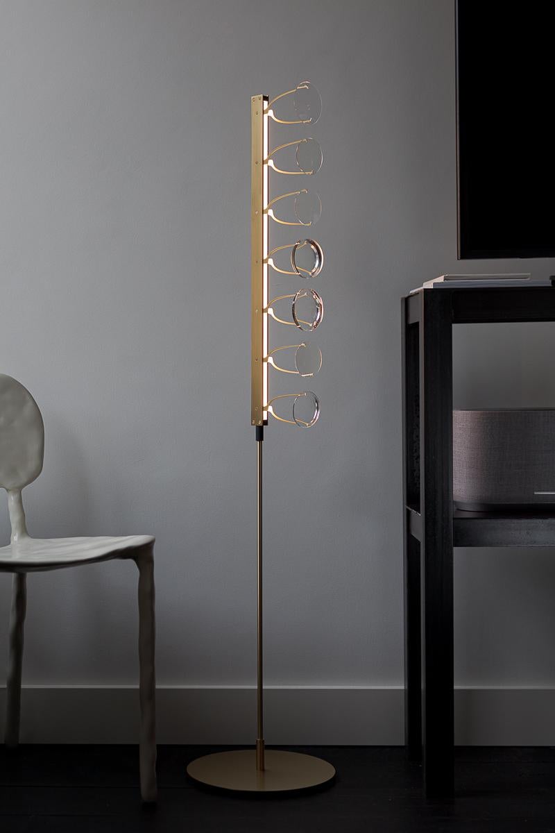 Contemporary 7-Lens Floor Lamp by Object Density For Sale