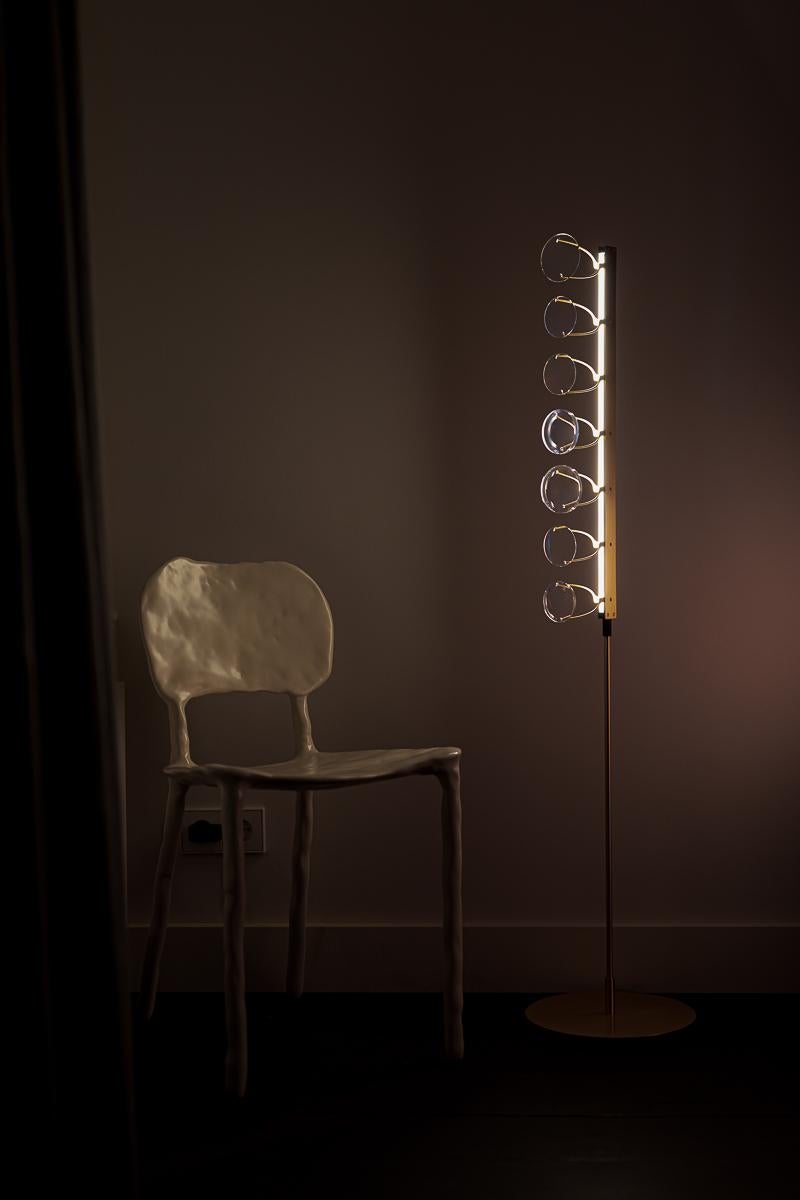 Brass 7-Lens Floor Lamp by Object Density