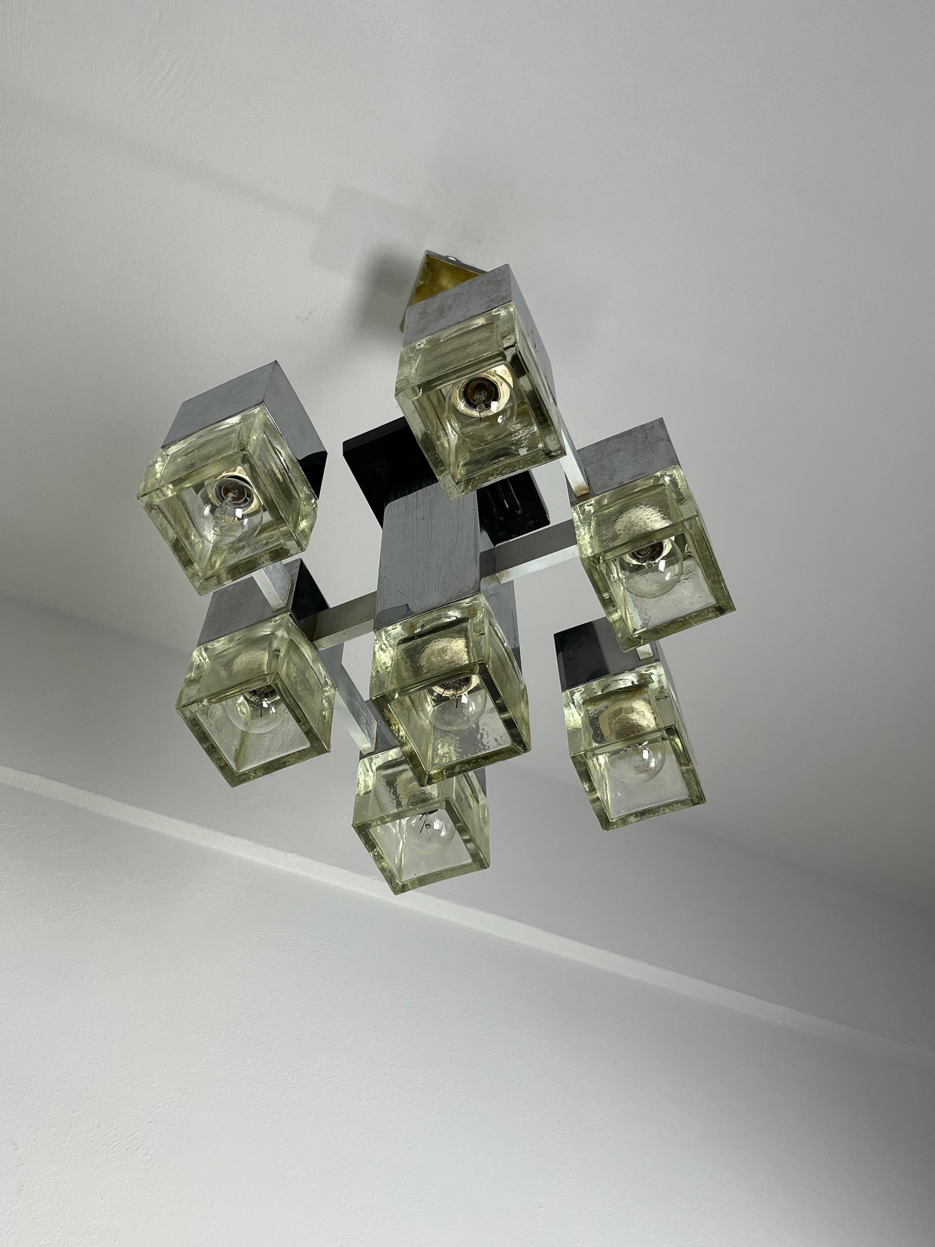Metallo Lampadario a 7 luci modello 