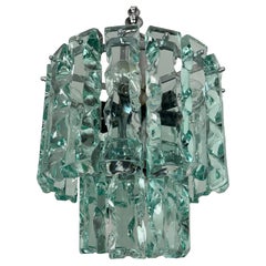 7-Light Nile Green Murano Glass Chandelier by Fontana Arte for Zero Quattro