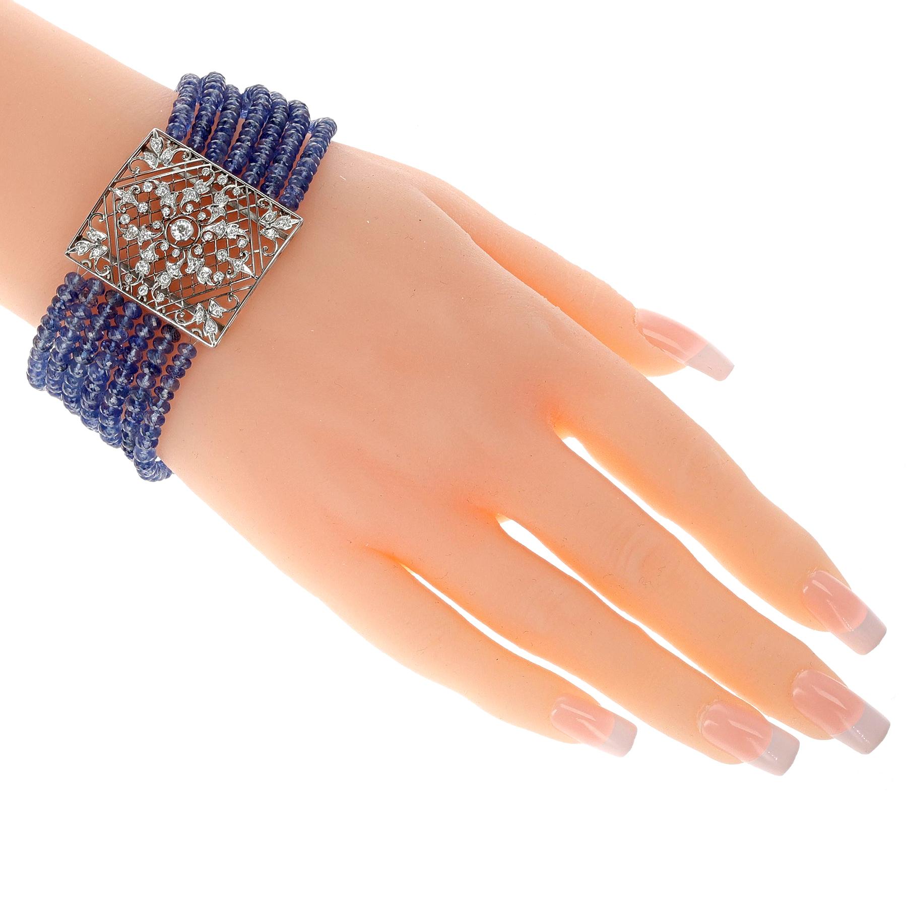 sapphire beaded bracelet