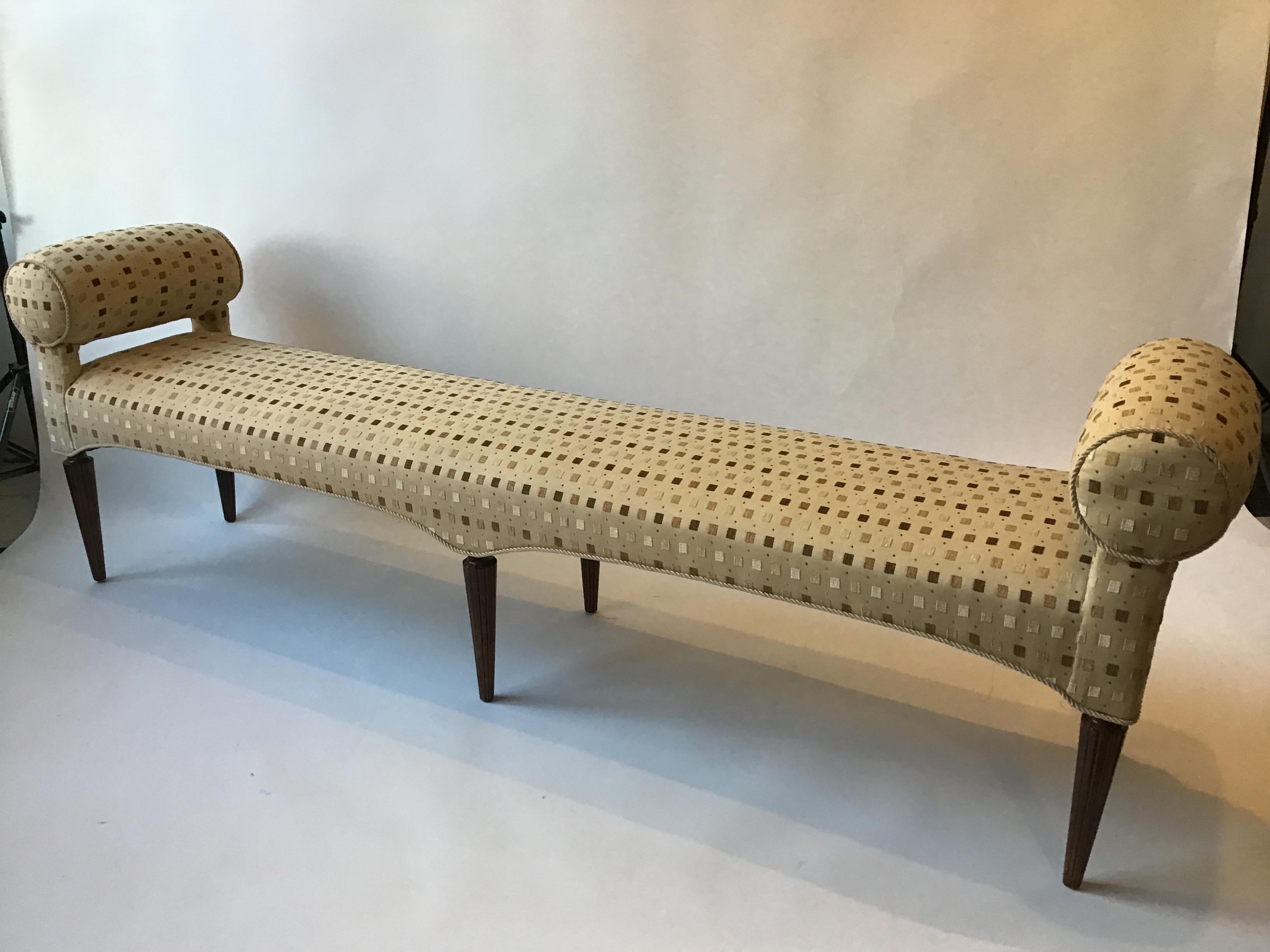 antique rolled arm bench