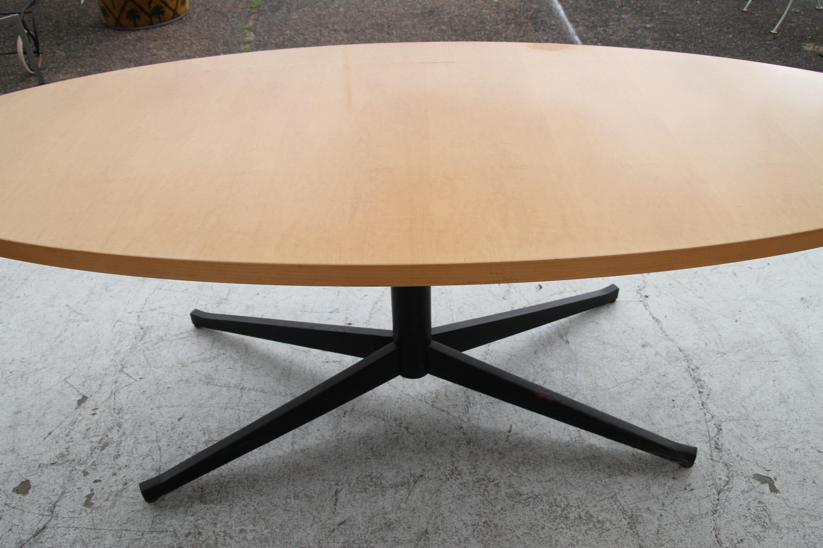 7' Maple Steelcase Dining Conference Table For Sale 1